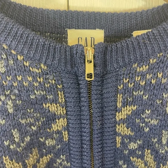 GAP Vintage Zip Up Wool Sweater - Picture 4 of 10